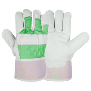 Guantes de aparejo canadienses de Grado Superior Guantes de trabajo de cuero de grano de cabra resistentes para construcción de protección de manos de seguridad industrial - Product Image 5