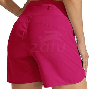 กางเกงขาสั้นผ้าฝ้ายสีทึบมีกระเป๋าสำหรับผู้หญิงกางเกงขาสั้นสไตล์2025โลโก้กำหนดเองได้ - Product Image 2