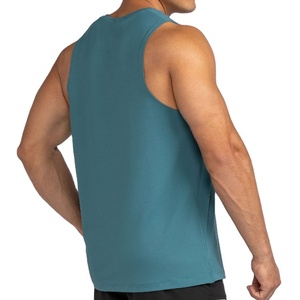 Camiseta sin mangas de spandex para hombre, 220 g/m², estilo largo, para culturismo, venta al por mayor, ropa deportiva, ajuste regular, color liso, chaleco básico. - Product Image 6