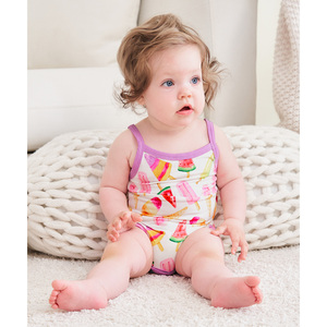 Paquete de 3 Bodys Transpirables para Bebé Niña, sin Mangas y con Tirantes Finos, Estampado Digital - Product Image 4