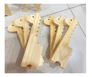 Juguete de animales de madera Montessori, juguete de animales de madera, respetuoso con el medio ambiente, hecho a mano, regalo de aprendizaje seguro, juego para niños inspirado en la decoración de la naturaleza - Product Image 4