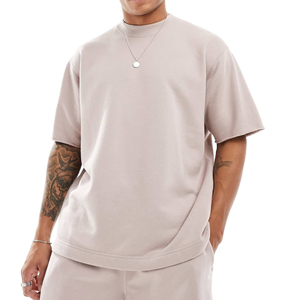 T-shirt ample pour homme en coton à manches courtes, coupe ample, style décontracté, streetwear, tee-shirt hip-hop, en vrac - Product Image 1