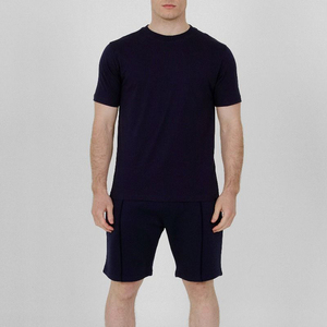 Conjuntos de pantalones cortos informales de verano personalizados para hombre, camiseta de manga corta + Pantalones cortos, conjunto de chándal sólido para hombre, ropa de marca para hombre, conjuntos de 2 piezas - Product Image 6