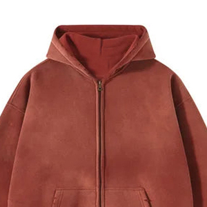 Sweats à capuche biologiques personnalisés délavés à l'acide en coton mélangé pour hommes Meilleur prix en gros 100% Basics en coton solide pour l'hiver - Product Image 5