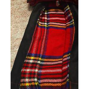 กิ๊ตส์สก็อตติชแบบไฮบริดสำหรับผู้ชาย ผ้าฝ้ายสีดำ แต่งลายสก็อตแดง/เขียวไอริช - Product Image 2