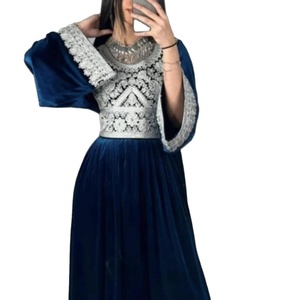 เดรสสไตล์อัฟกานิสถานของผู้หญิงชุดเดรสวินเทจสไตล์แบนจาราแบบลำลองชุดปาร์ตี้ของผู้หญิง100% - Product Image 2