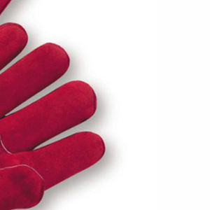 Guantes de soldadura de cuero dividido de vaca Seguridad de cuero genuino de piel de vaca larga - Product Image 2