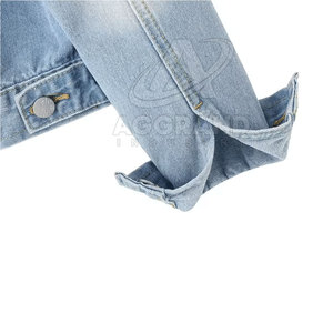 เสื้อแจ็กเก็ตกางเกงยีนส์ของผู้หญิงผ้าคอตตอนน้ำหนักเบาระบายอากาศได้ดีมีปกตั้ง - Product Image 4