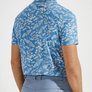 Polos de golf confortables pour hommes à manches courtes, avec logo personnalisé, couleurs unies, tissu tricoté à séchage rapide, teint en pièce - Product Image 4