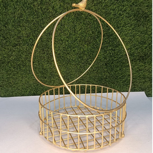 Panier-cadeau hexagonal en métal panier décoratif avec des motifs complexes pour les cadeaux de luxe et les maisons disponibles au prix de gros - Product Image 4