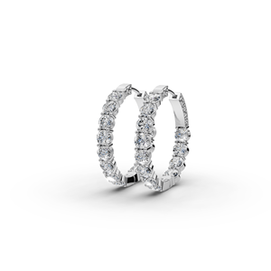 Lab-Grown Diamond Hoop <b>Earrings</b> <b>Red</b> Carpet EarHoops - Product Image 4