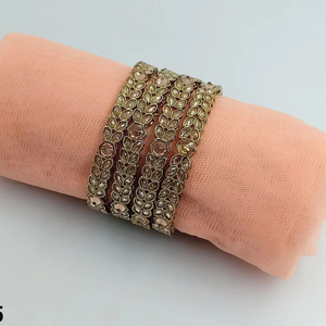 กำไลข้อมือทองเหลืองสไตล์อินเดียสำหรับผู้หญิงและเด็กผู้หญิง - Product Image 1