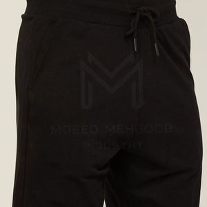Short en coton décontracté personnalisé pour hommes, motif solide avec fermeture à la taille élastique, fabricant OEM, en vente - Product Image 5