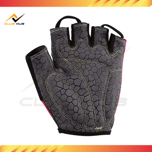 Unisex medio dedo reflectante ciclismo carreras guantes transpirable ajustable correa de muñeca antideslizante Color arcoíris - Product Image 4