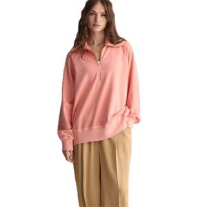 เสื้อสเวตเตอร์แบบซิปครึ่งตัวสำหรับผู้หญิงเสื้อสวมหัวมีฮู้ดผ้าขนแกะมีซิปเสื้อครอปฤดูใบไม้ร่วงสำหรับฤดูหนาว - Product Image 1