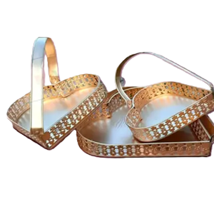 Cesta de regalo de metal refinado y de alta calidad para regalos corporativos u ocasiones exclusivas y regalos de boda a precio mayorista - Product Image 4