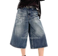 Nouvelle Arrivée Salubrious Sports – Short en jean taille mi-haute pour femme, coupe régulière, longueur longue, 100 % coton, séchage rapide, idéal pour l'été