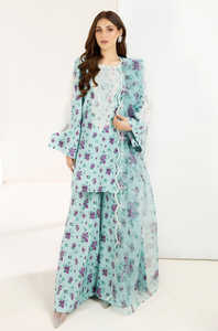 เสื้อยืด3ชิ้นปักลายสำหรับผู้หญิงดูแพตตาเสื้อ3ชิ้นสำหรับใส่ในสนามหญ้า Salwar Kameez - Product Image 6