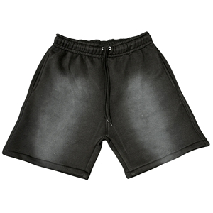 2024 pantalones cortos desgastados con lavado ácido crudo 100% algodón polar de alta calidad para hombres pantalones cortos lavados con ácido OEM personalizados - Product Image 3