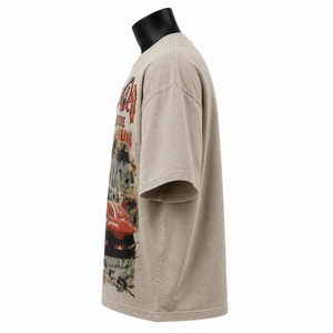 เสื้อยืดโอเวอร์ไซส์ทรงหลวมสำหรับผู้ชาย ผ้าคอตตอนหนานุ่ม พิมพ์ลายกราฟิก สไตล์สตรีทแวร์ ฮิปฮอป แฟชั่นฤดูร้อน - Product Image 4