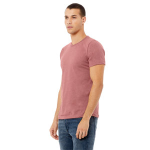 Heather Mauve Unisex CVC T-shirt à manches courtes: 52% Airlume coton peigné et filé à l'anneau, 48% Poly, 32 Singles, 4.2 oz - Product Image 2