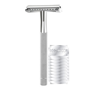 Vente en gros de rasoirs de sécurité réutilisables en acier inoxydable de haute qualité, marque privée, vente directe d'usine - Product Image 1