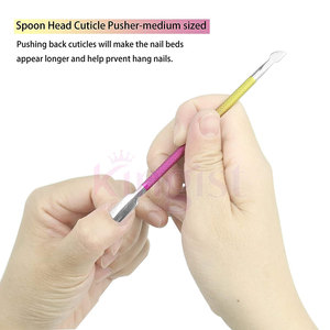 ที่ดันหนังกำพร้าที่ตัดเล็บทำจากสเตนเลสสตีลสีล้วนชุบทองมีฉลากตามต้องการ - Product Image 4