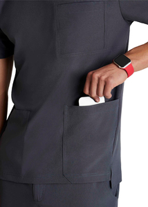 Haute qualité populaire Design de mode hôpital gommages soins infirmiers Stretch uniformes ensemble en gros haut et pantalon pour hommes - Product Image 3