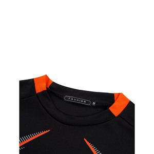 Camiseta Deportiva de Compresión para Hombre, Negra y Naranja, Manga Corta, Secado Rápido, Cuello Redondo, Ajuste Delgado, Transpirable, Ecológica, Precio al por Mayor - Product Image 5