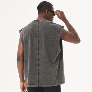 Vente en gros T-shirt oversize écologique respirant en coton épais pour hommes, style vintage, logo délavé à l'acide, imprimé, grande taille 4XL - Product Image 4