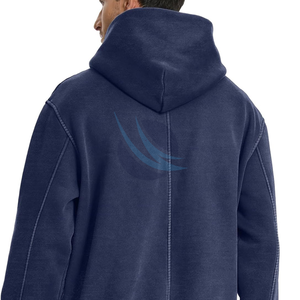 Sweat à capuche pull surdimensionné vintage pour hommes personnalisé 100% coton polaire Streetwear Style hiver quotidien mode écologique - Product Image 5