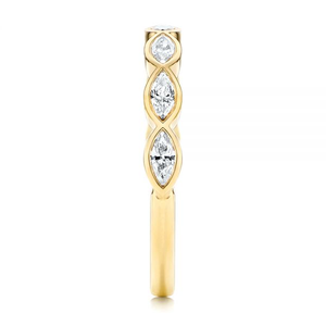 แหวนเพชรโมอิสสีทองประดับเพชรสวยงามสำหรับสตรีแหวนแต่งงานดีไซน์ซ้อนกันได้เครื่องประดับทันสมัยออกแบบได้ตามต้องการ - Product Image 2