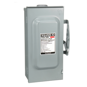Interrupteur-sectionneur fusible triphasé Square D 100A 240V NEMA 3R - Product Image 2