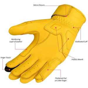 Gants en cuir respirants de haute qualité pour moto Auto Racing Compatibilité de l'écran tactile Caractéristiques de sécurité pour les sports de plein air - Product Image 2
