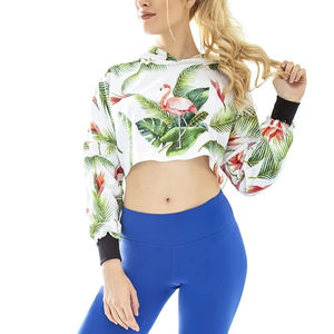 Sudaderas Cortas con Capucha para Mujer, Invierno, 100% Algodón, Felpa, Transpirable, Ropa Casual de Calle, Sudaderas Cortas con Capucha para Mujer en Oferta a Bajo Precio - Product Image 2