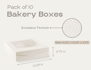 Cajas <span class=keywords><strong>de</strong></span> Panadería <span class=keywords><strong>de</strong></span> Papel Texturizado <span class=keywords><strong>de</strong></span> 270 g/m² con Ventana y Logotipo Estampado en Lámina, Plegables para Pastel, Chocolate, Fresas, Pastel <span class=keywords><strong>de</strong></span> Queso, Tartas - Product Image 3