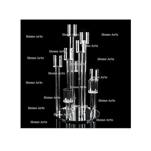Acrylic And Crystal <b>Candelabra</b> Customized Size And Shape Candle Stand With High Quality For Wedding Decor - Product Image 5