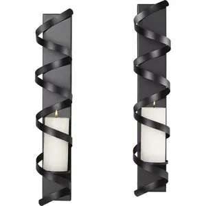 Dernier arrivage Bougeoir en fer métallique de qualité supérieure pour décoration murale Lampe murale pour le salon Bougeoir pour murs - Product Image 3