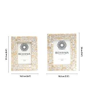 Elegante Juego de 2 Marcos de Fotos de Perlas, Decoración Estilosa para el Hogar, Marcos de Mesa Hechos a Mano de Lujo, Perfectos para Exhibición - Product Image 4