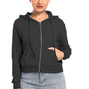 Vêtements de plein air avec logo personnalisé, sweat à capuche court, vêtements de rue décontractés pour femmes, figurines à épaules tombantes, sweats à capuche écologiques et respirants, tricotés - Product Image 4