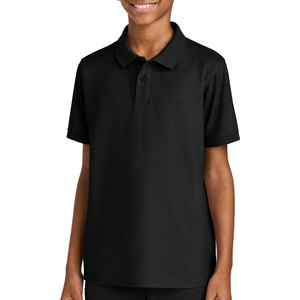 <b>Black</b> Color Youth 100% Cotton Pique Polo <b>Shirts</b> Quick Dry Golf Performance Moisture Wicking Casual Workout Youth Polo <b>Shirts</b> - Product Image 1