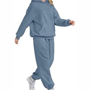 Ensemble de survêtement pour femme, coupe ajustée, à capuche, pour l'hiver, de haute qualité, pour le yoga, le pilates, entraînement, séchage rapide, léger, polyester/coton - Product Image 5