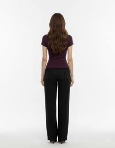 Camiseta de Verano 2025 para Mujer, Estilo Europeo y Americano, Sexy, Color Sólido, Transpirable, Manga Corta, Ajustada, Blusa - Product Image 2