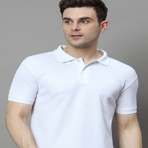 Camiseta de polo para hombre Camiseta de cuello de polo de longitud regular Mangas de hombros caídos con abertura inferior Camiseta hecha en la India - Product Image 4