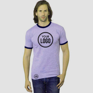 เสื้อยืดคอตตอน 100% แขนสั้น คอตัดสี ดีไซน์วินเทจ เป็นมิตรกับสิ่งแวดล้อม พิมพ์โลโก้ตามสั่ง จาก DADA Wears - Product Image 1