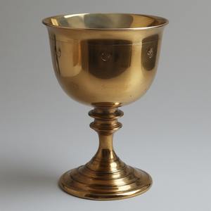 Cáliz de iglesia de latón Premium con símbolos grabados a mano polacos antiguos que ofrecen presencia atemporal en ceremonias religiosas - Product Image 2