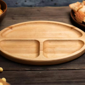 Assiette à fromage en bois écologique, plateau rond pour charcuterie, plat divisé rustique, cadeaux d'anniversaire de mariage pour couples, - Product Image 1