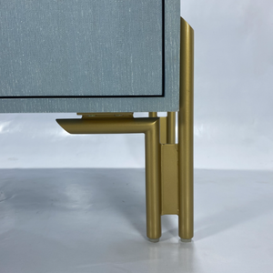 Mesita de Noche Moderna Plegable y Extensible, Convertible, con Organizador de Almacenamiento para Dormitorio, Gabinetes de Imitación de Piel de Pez, Cómoda Larga para Sala de Estar - Product Image 4