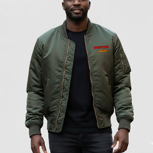 Veste d'hiver longue en laine pour homme, confortable, avec fermeture éclair, logo brodé personnalisé, grande taille, nouveauté 2025 100% - Product Image 6