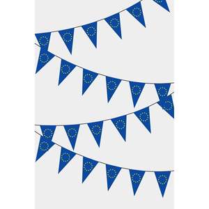 Guirlande triangulaire portable de l'Union européenne, techniques d'impression numérique pour les graphiques - Product Image 1